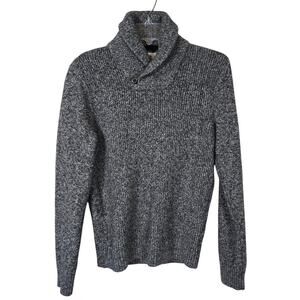 Old Navy Shawl Collar Sweater Men's XS Marled Gray Preppy Academia Grandpa